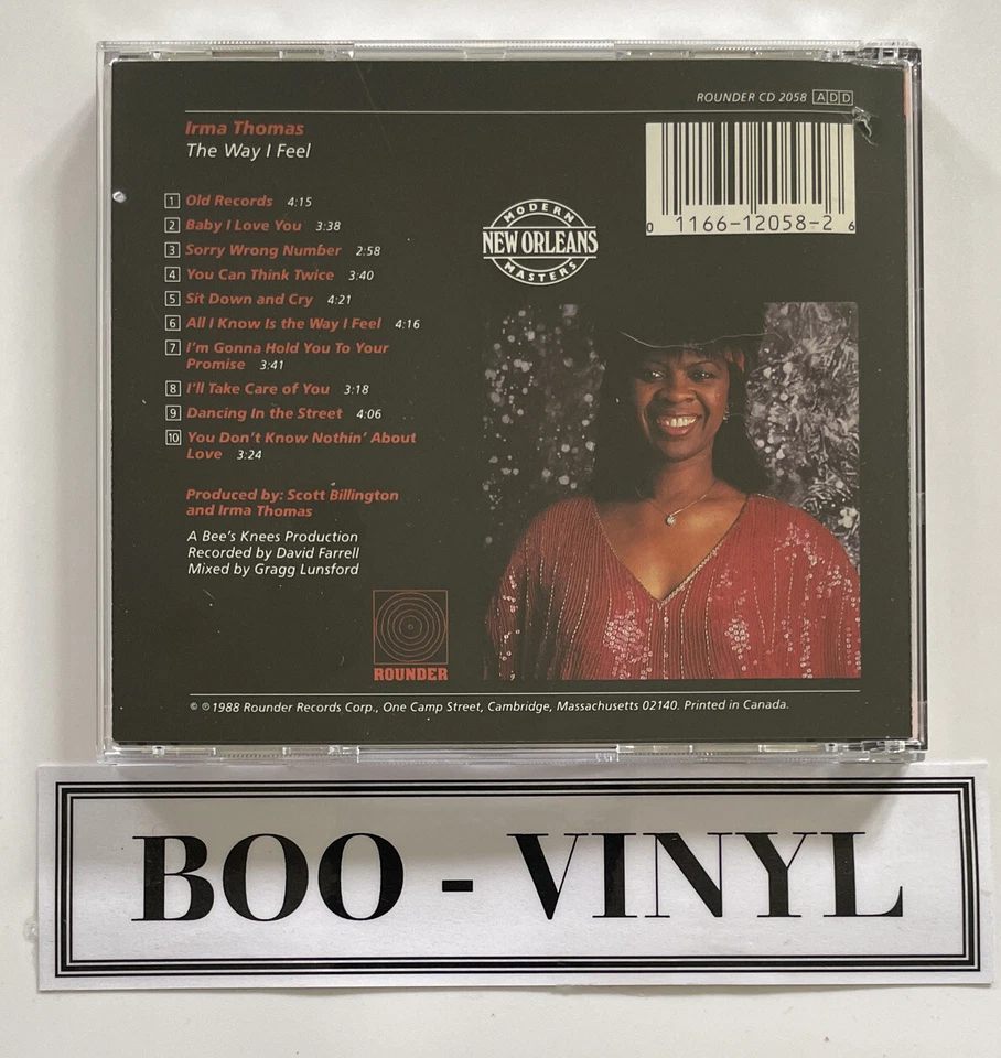 Irma Thomas : The Way I Feel Cd Album Funk Soul Import Near Mint Condition - Image 2 of 4