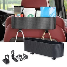Car Headrest Backseat Organizer with Cup Holder Phone Mount Bottle Universal NEW
