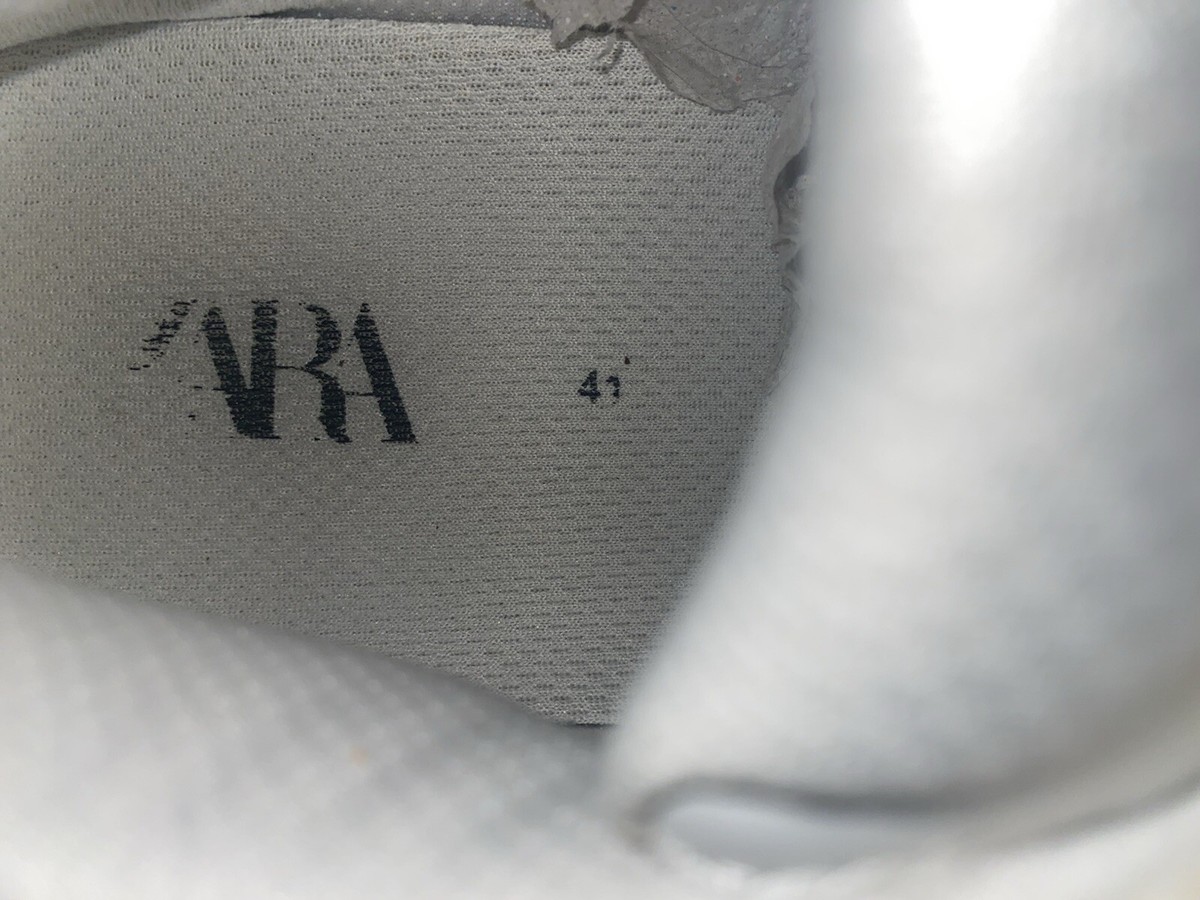 Zara Women's White Low Top Sneakers Size US 10.5 | eBay