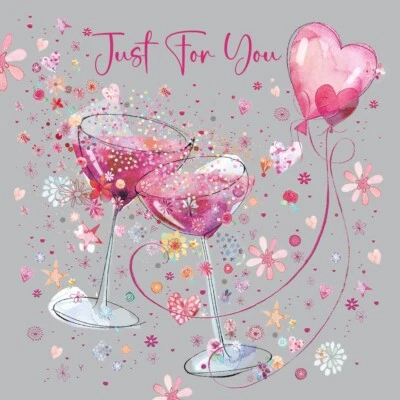 Cherry Orchard Grace Female Birthday Card Champagne Wine Cocktails Drink