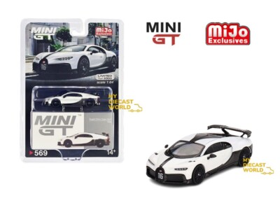 1:64 Mini GT #569 Bugatti Chiron Pur Sport White mgt00569