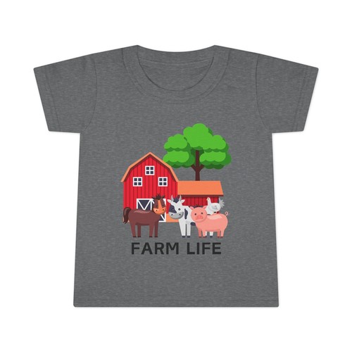 Toddler Farm Life T-Shirt, Celebrate Rural Fun w Farm Life, Playdates - Picture 2 of 9