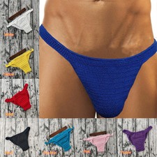 Men Women Breathable Underwear Hand Crochet Gstring Swimming Thongs Bikini Brief