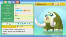 Shiny Mamoswine 6IVs Pokemon BDSP 
