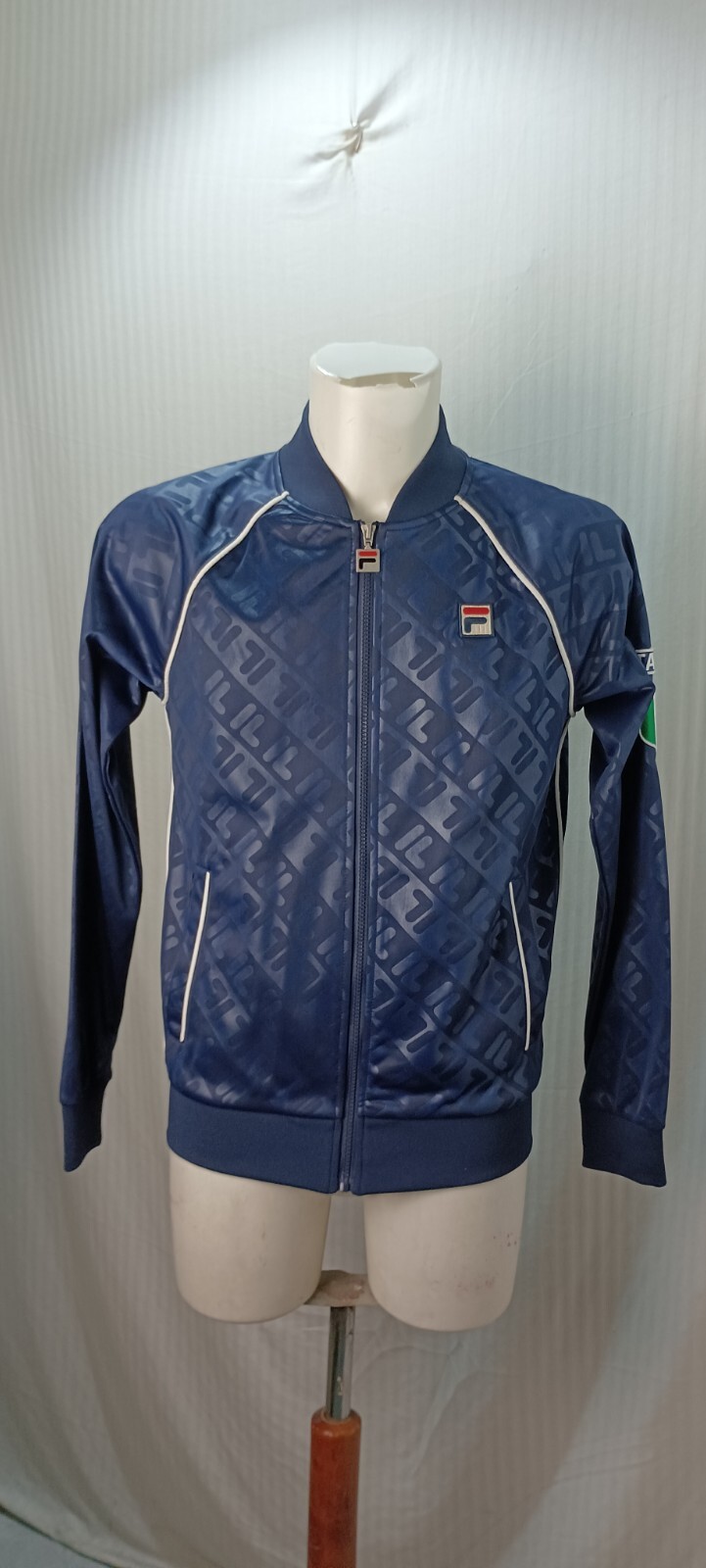 articolo b2719 felpa fila blu italia poliestere taglia IT 44 M misure ascelle