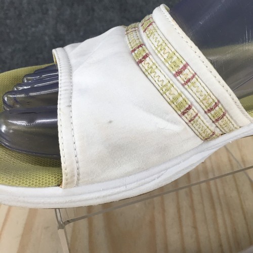 Sandali Keds donna 7 M casual slip on flat slides WF19911 tessuto verde bianco - Foto 4 di 15