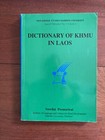 Dictionary of Khmu in Laos - language translation Thailand - Volume 3