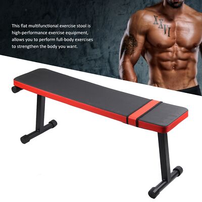 Strength Flat Utility Bench Weight Lifting Gym Workout Fitness Home
