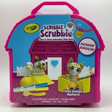 Crayola Scribble Scrubbie Color Clean Pets Backyard Bungalow Playset Toy