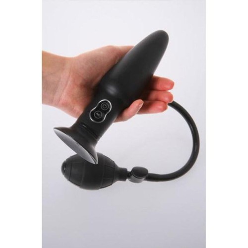 Inflatable Vibrating Butt Plug Black - Picture 4 of 4