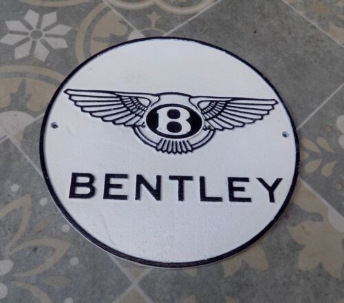 Superb HEAVY CAST IRON SIGN FOR " BENTLEY " CARS - Picture 1 of 3
