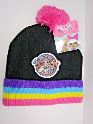 Girl's LOL Doll Knit Pom Beanie Stocking Cap - NEW