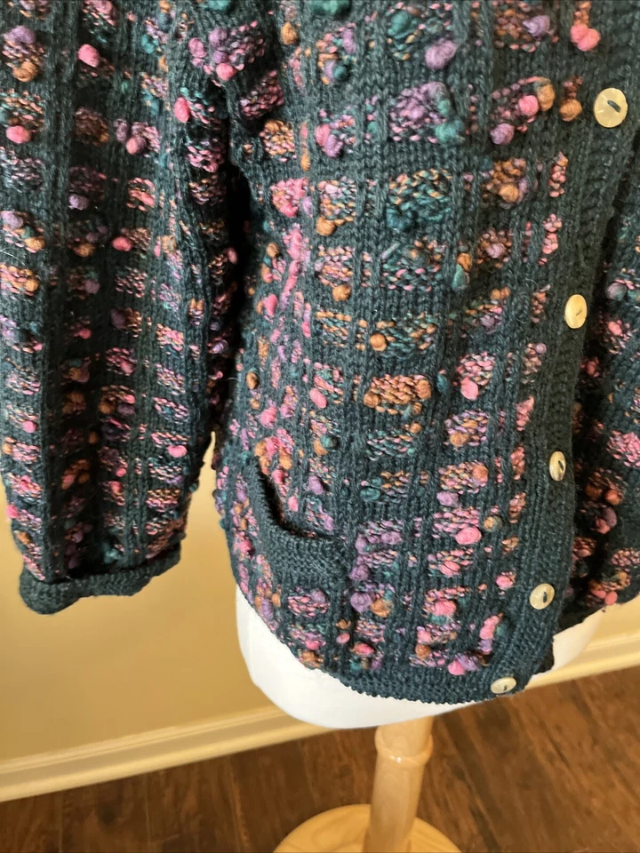 Cárdigan suéter vintage Peruvian Connection 100 % lana gruesa para mujer talla L” Foto 3 de 4