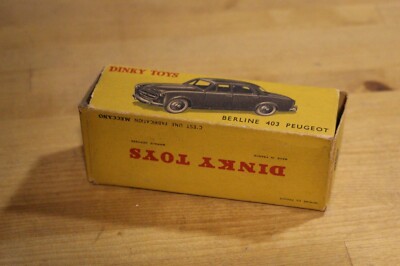 Boîte Seule Dinky Toys 24B - Peugeot 403 Berline - Échelle 1:43, État C - Pour Collectionneurs De Miniatures Vintage