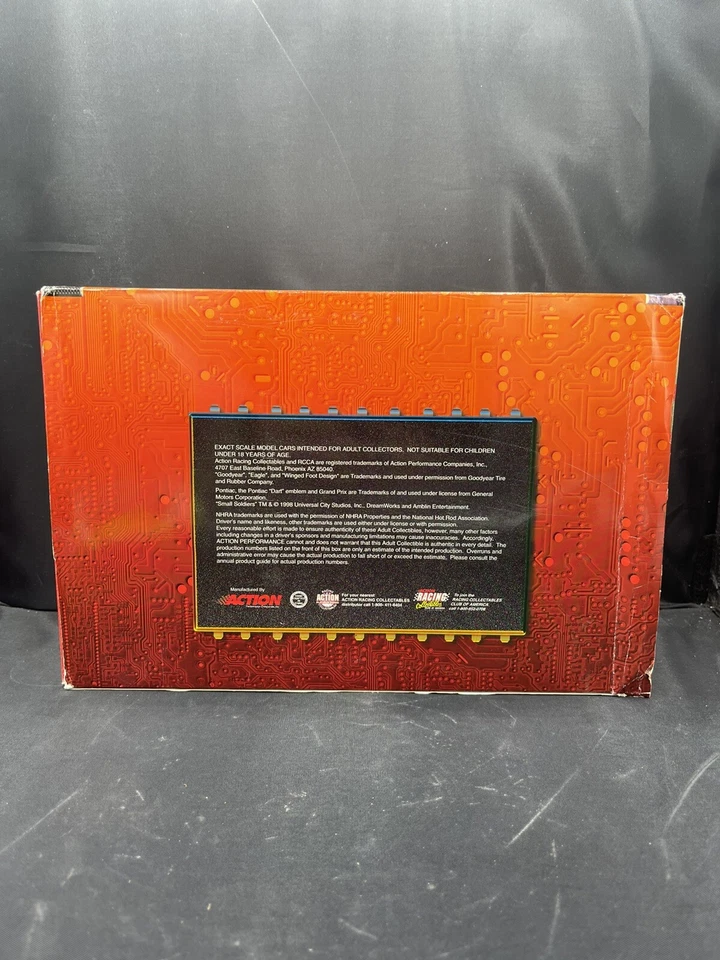 Action Cruz Pedregon Small Soldiers 1998 Pontiac Funny Car Signed Car & Box NHRA - Image 3 of 4