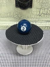 Mini Pool Ball 2 Blue Solid 1.5" Diameter Miniature Billiard Replacement Vtg