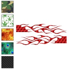 Pair Flames Fire, Vinyl Decal Sticker, 40 Patterns 3 Sizes, 7328