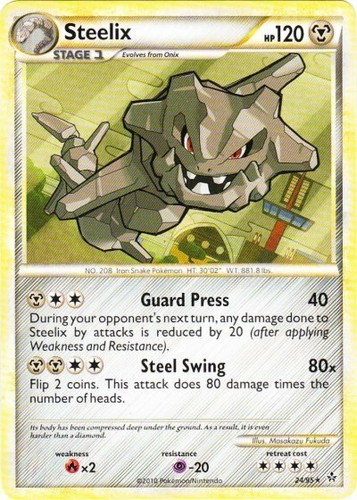 Steelix - 24/95 - Rare x1 - Moderately Played - HS Unleashed
