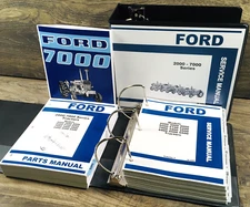 Ford 7000 Tractor Service Parts Operators Manual Owners Repair Shop Set Workshop