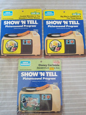 Lot of 3 Vintage GE SHOW N TELL Phono Viewer Records with Film Strips