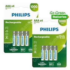 4 Piles Rechargeables AAA / HR03 1000mAh Philips - Bestpiles