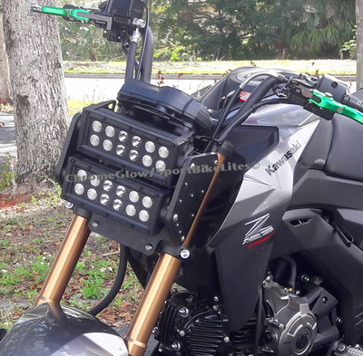 Kawasaki Z125 Pro Double LED Light Bar Headlight Conversion Kit
