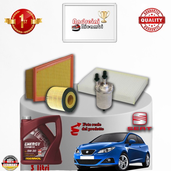 Inspektionskit Filter + ÖL Seat Ibiza V 1.2 44KW 60CV Von 2012->-image