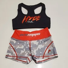 Prosupps Hyde Sports Bra and Hex Camo Compression Shorts Size Small