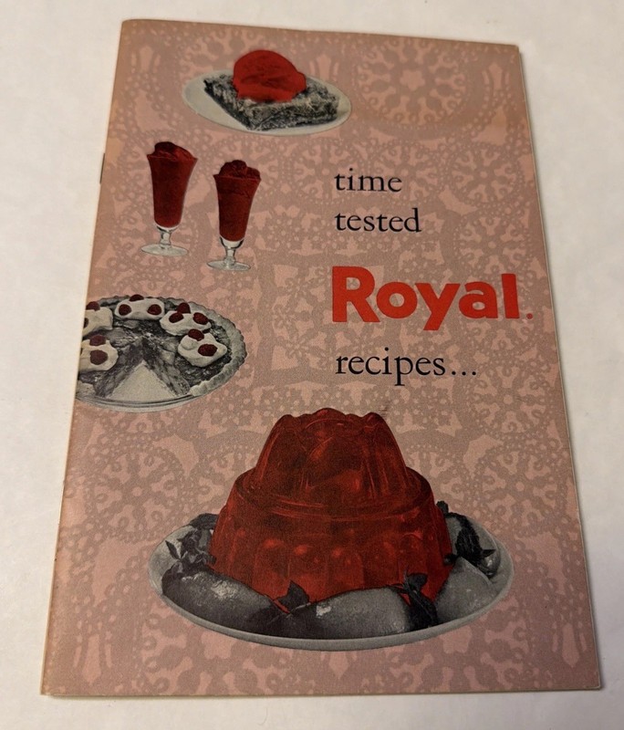 MCM Vintage Royal Gelatin Pudding Recipe Cookbook Time Tested Recipes 1950s Food