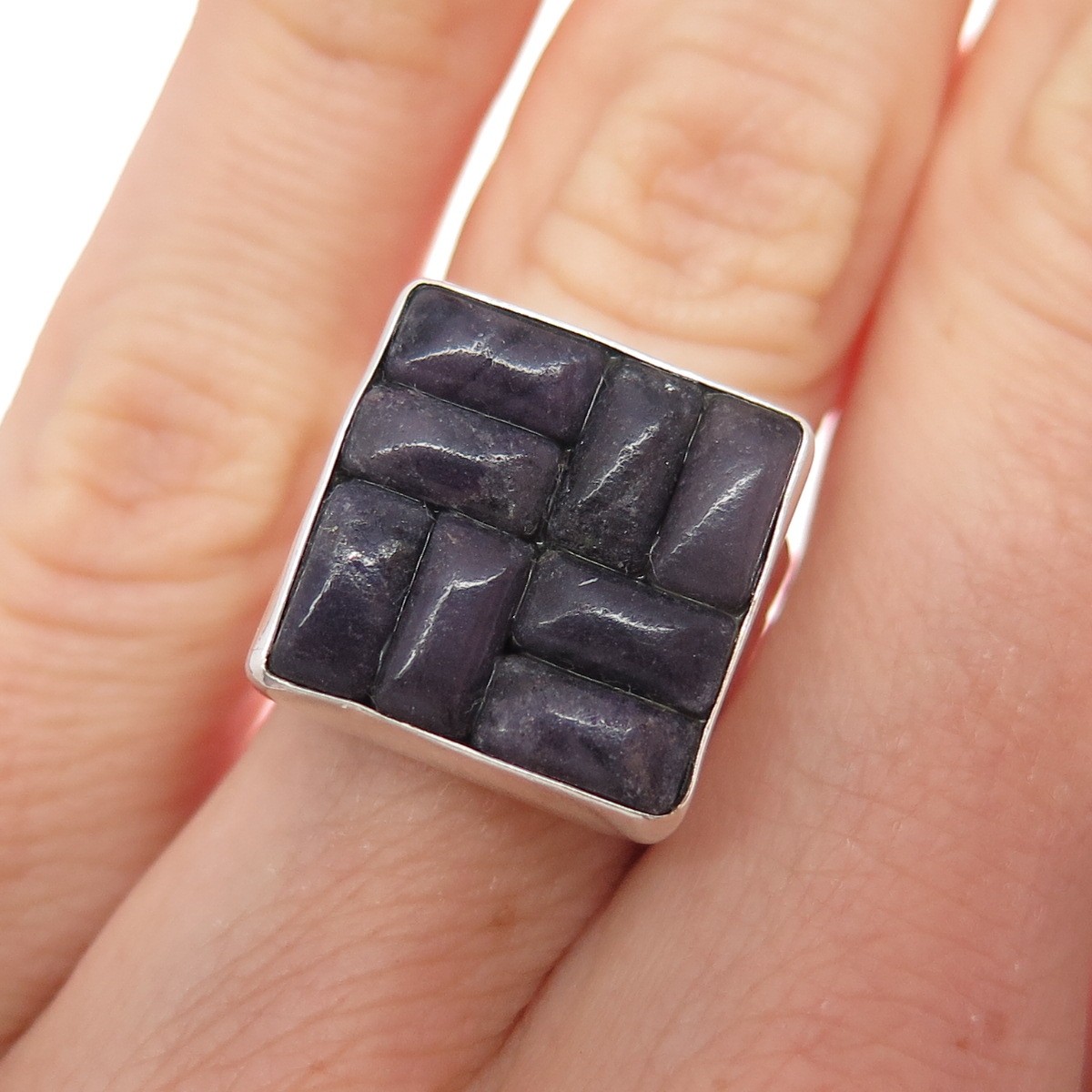 JAY KING DESERT ROSE Sterling Silver Vintage Sugilite Oxidized  display picture 1