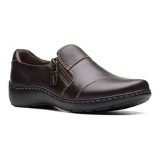 NEW Clarks Women's Cora Harbor Brown Leather Shoes