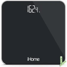 Digital Battery Powered Bathroom Scale 397 lbs FSA and HSA Eligible, Black