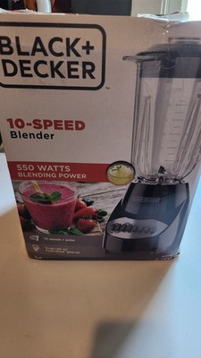 BLACK+DECKER 10-Speed Blender 550W Glass Jar 5-Cup BL2010BG