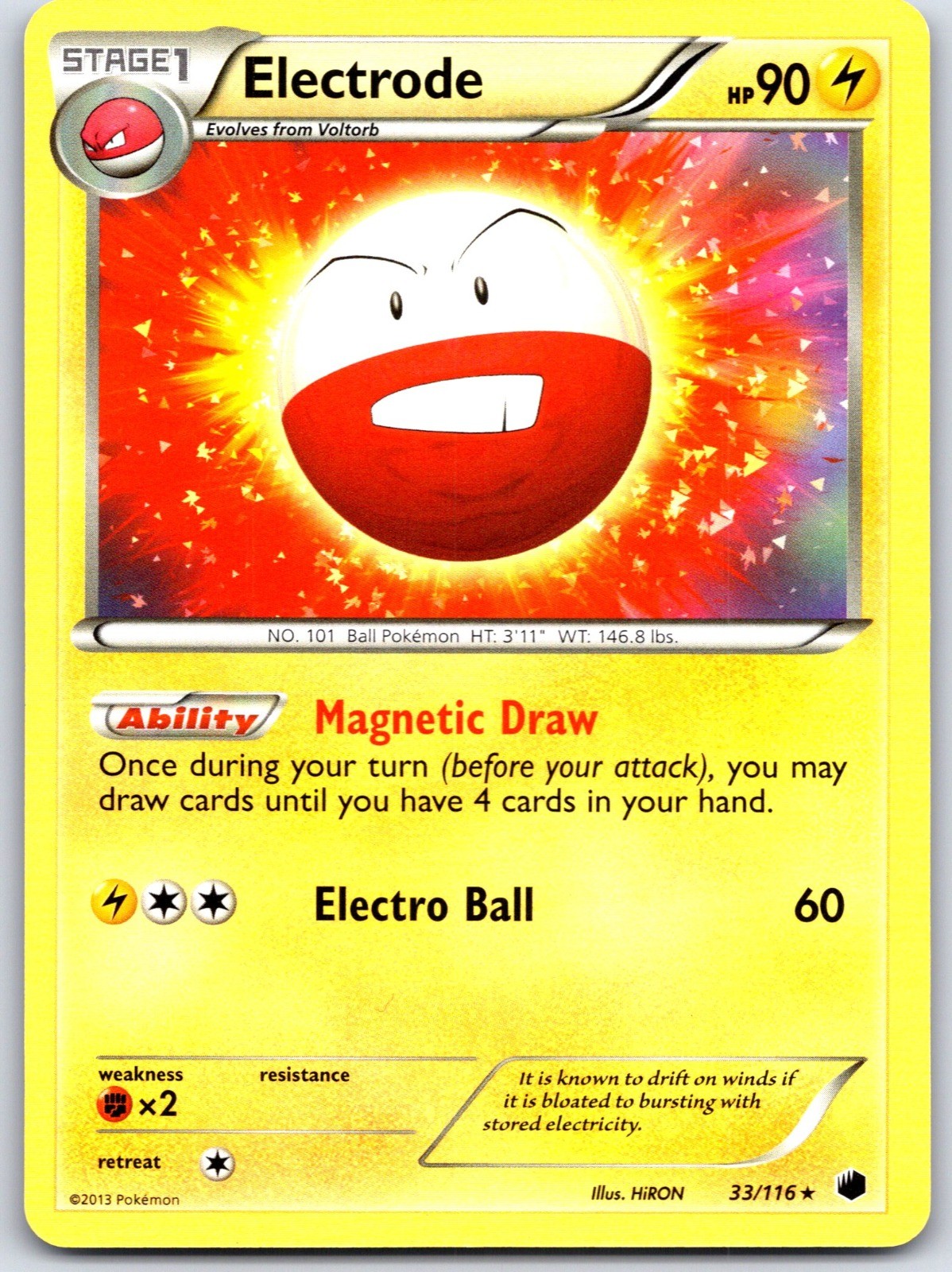 Electrode 33/116 BW Plasma Freeze Non Holo NM Deck Exclusives Pokemon 2013