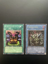 Yugioh Relinquished MRL-029 + Black Illusion Ritual MRL-051 Unlimited DAMAGED