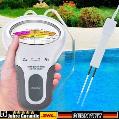 Pool Wasser Analysegerät, PC102B LCD Multifunktionsgerät CL2 Chlor und PH Tester
