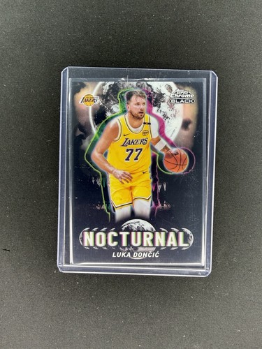 LUKA DONCIC 2025-26 Topps Chrome Black Nocturnal SSP Lakers Short Print