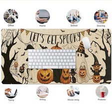 40 90cmExtra Large Gaming Mouse Pad with Non-Slip Base - Halloween Desk Mat Feat