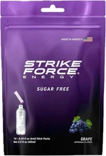 (Free Duty Tax) Strike Force Energy Drink Mix - Grape Flavor - Natural Tasti