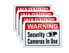 Video Surveillance in Use Sign,Warning Security Cameras in use Sign,Large 10x...