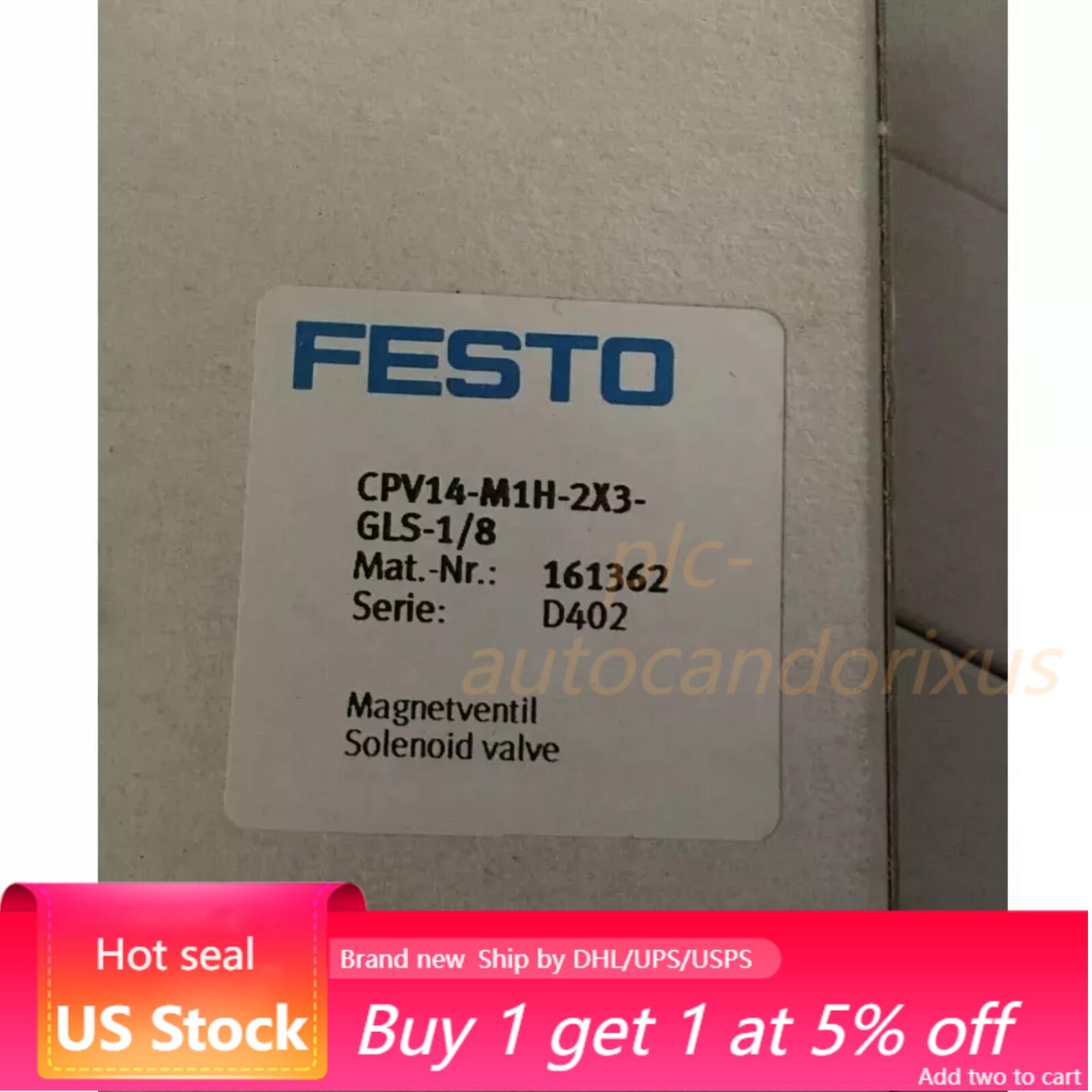 New FESTO 161362 CPV14-M1H-2X3-GLS-1/8 Air solenoid valve