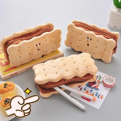 Kawaii Cartoon Federmäppchen Groß Braun Dekorativ Schulbedarf Mädchen