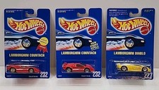 Hot Wheels Lot Of 3 Lamborghinis 2 1992 Lamborghini Countach, 1 1992 Diablo