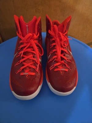 NIKE High Top Basketball Sneakers Red Mens Size 12