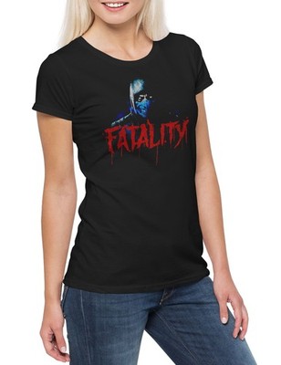 Vintage Sub-Zero Fatality Damen T-Shirt Mortal Scorpion Raiden Kombat Gamer Beat