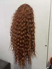 Wig Long Red Copper Curly Wavy