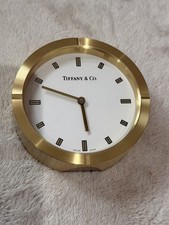 Vintage Tiffany & Co. Round Brass Desk Clock