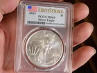 AMERICAN SILVER EAGLE 2024 PCGS MS 69 FIRST STRIKE 1 TROY OZ!