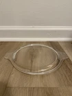 Vintage Pyrex Clear Glass Round Casserole Lid 475-C - Tab Handles - LID ONLY