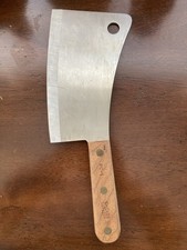 Vintage CHICAGO CUTLERY PC-1 MEAT CLEAVER Wood Handle 6-1/2” Blade